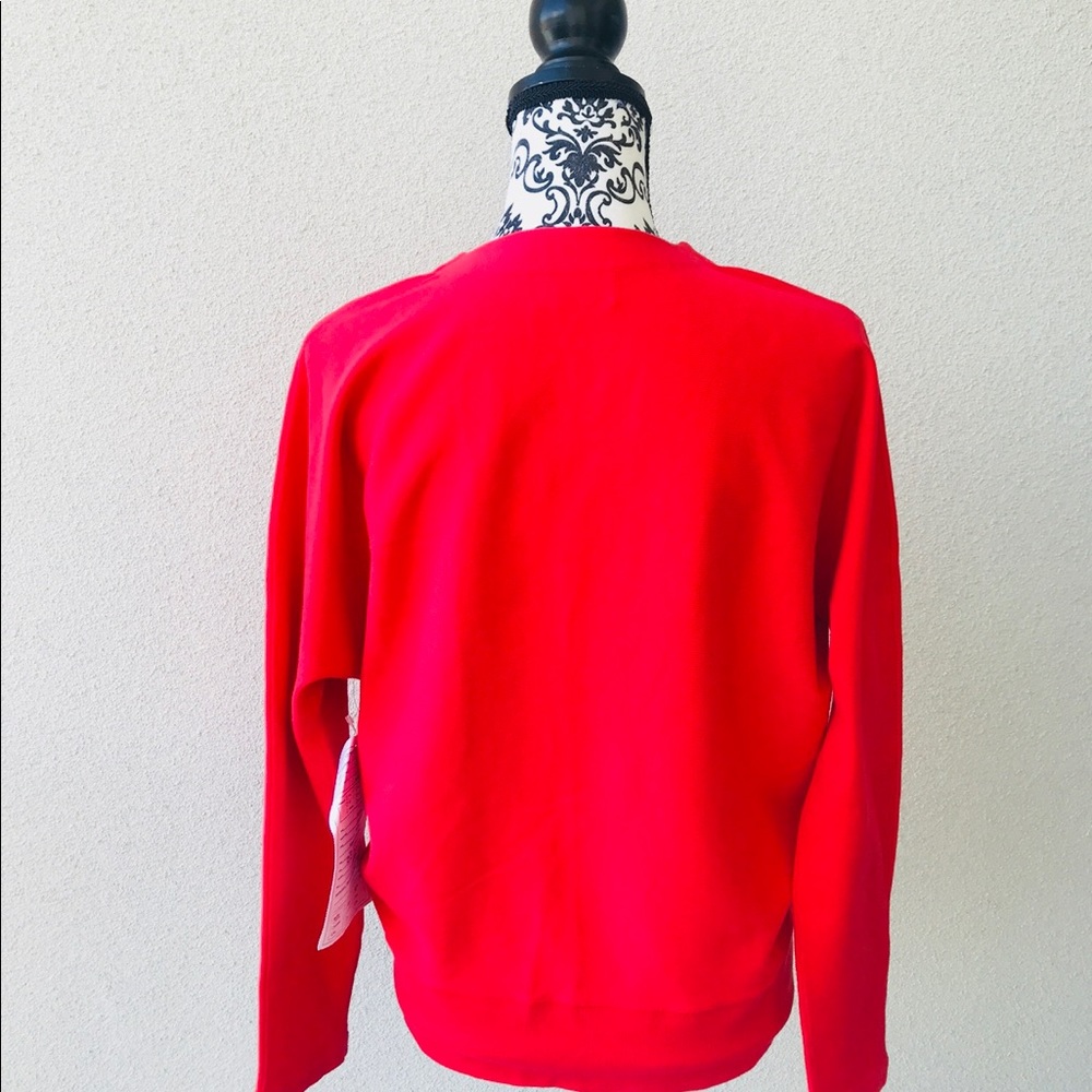 💛 ❤️Lord&taylor red 💯 cotton top classic M NWT - Picture 4 of 5